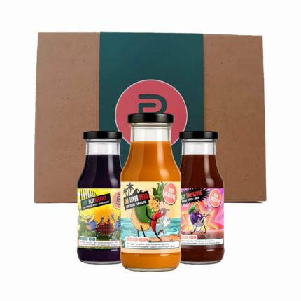 Magnet-Geschenkbox mit 3 Bio Gourmet-Gewürzsaucen deiner Wahl