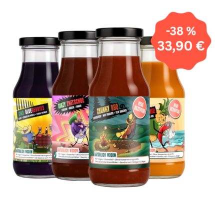 4er-Set Bio Gourmet-Würzsaucen deiner Wahl